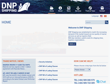 Tablet Screenshot of dnpshipping.com